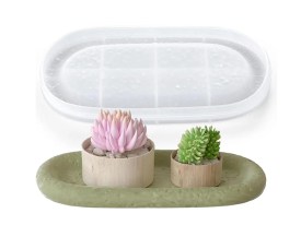 Molde silicona bandeja ovalada grande rugosa 